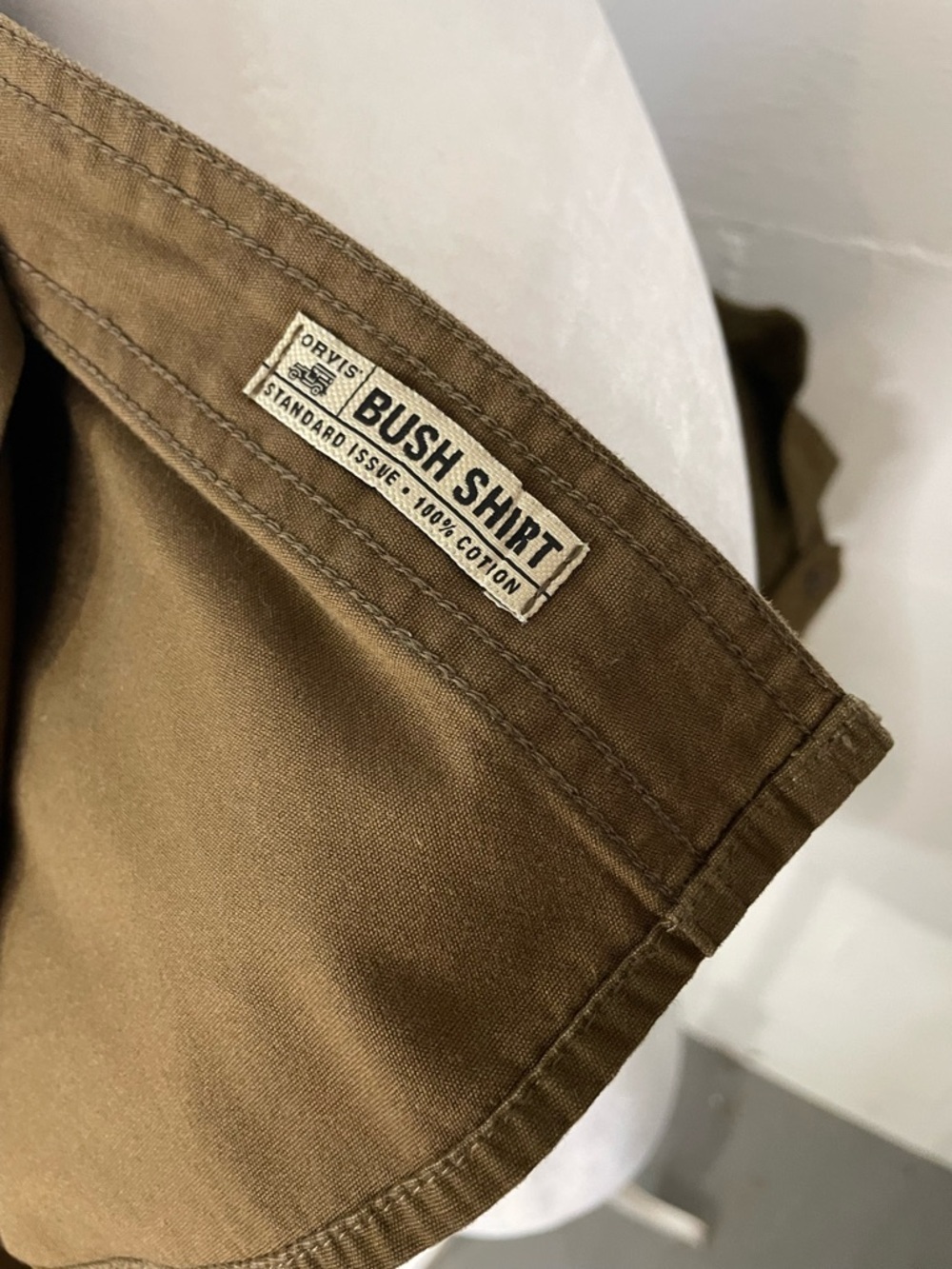 Orvis Olive Green Short Sleeve Button-Down Shirt - Picture 4 of 4